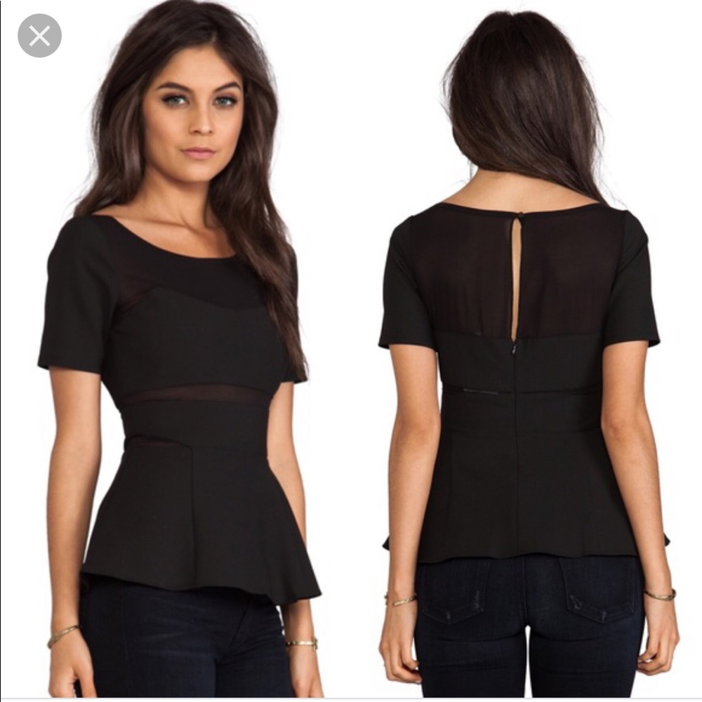 Elizabeth & James Selena Peplum Top Sz 8